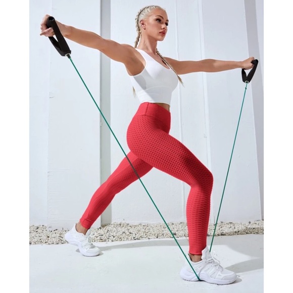 TikTok Butt Leggings Red Small - Picture 2 of 10